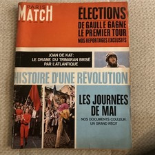 Paris Match n°999 juin1968 / MAI 1968 / Charles DE GAULLE