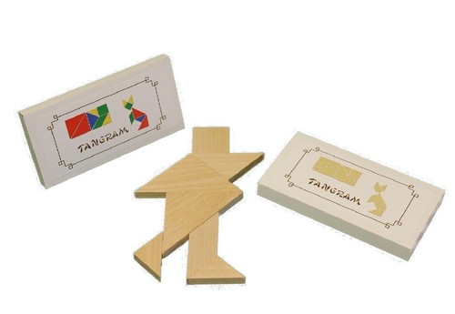 Jouet bois tangram - bois,
