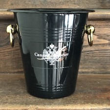 Vintage French Black Acrylic Champagne Ice Bucket Canard-Duchene Hans Turnwald