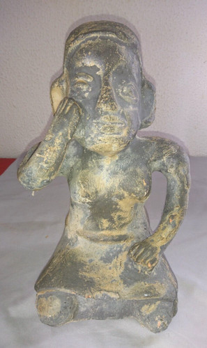 Ancienne grande statuette maya - ancienne,