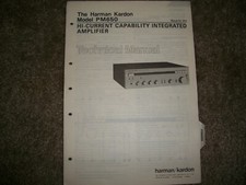 HARMAN KARDON PM650 TECHNICAL