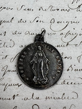 Médaille MIRACULEUSE Vierge MARIE argent massif religion silver catholic medal