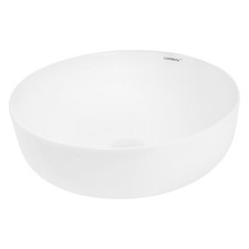 Évier céramique vasque a poser rond moderne lave-mains salle de bain 400x135 mm