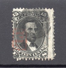 USA 1868 LINCOLN, 15c Noir