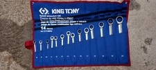 KING TONY Jeu de 12 clés plates mixtes à cliquet non réversibles - 12214MRN