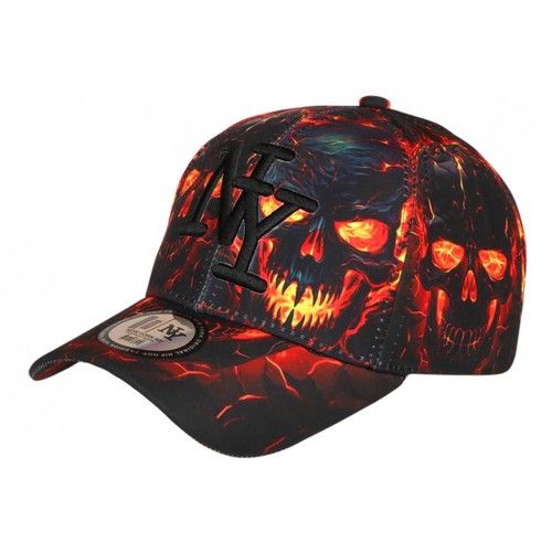 Casquette tête mort orange - casquette,