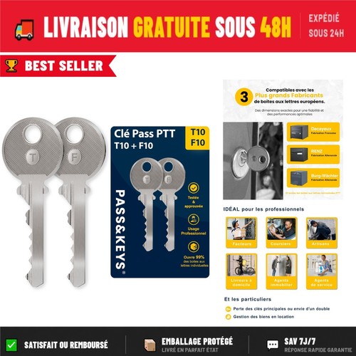 Clés pass ptt t10 - t10, f10