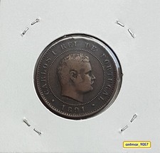 Portugal - 10 REIS 1891 de Charles I - D. Carlos I - Lisbonne - Bronze - TTB