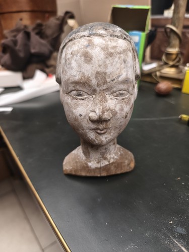 Ancien bois sculpté tête - bois, ,