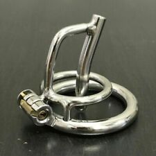 Homme SM Fétiche Cage De Chasteté Pénis Ring Clap Réglable Lock Le Tube Urétrale