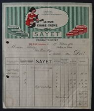Facture MEAUX 1920 Le bon cirage crème SAYET chaussure illustrée 65