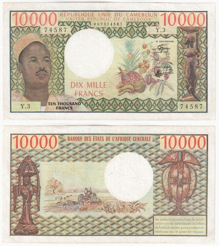 Cameroon 000 francs - cameroon, 10,000