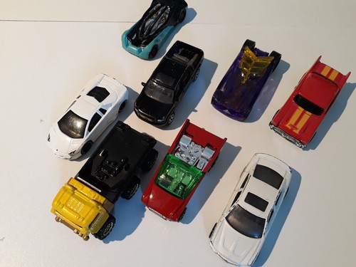 Lot petites voitures - de, mattel