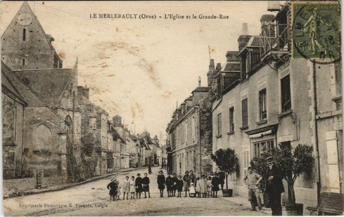 Cpa merlerault eglise et - le,