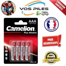 Piles Alcaline 1,5V AAA LR03 MN2400 E92 LR3 AM4 MICRO 1250 mAh ( Camelion )
