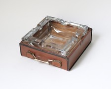 Cendrier Verre Cuir - Italie
