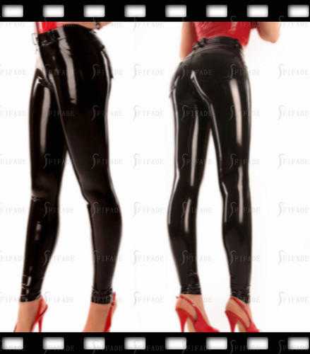 Latex jeans for women front - jeans,