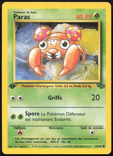 Carte pokémon paras 64 - carte, 59/64