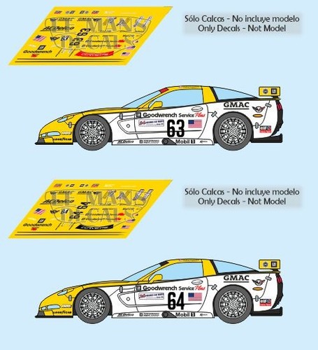 Autocollants corvette c5r - c5r, le