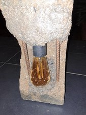 lampe béton et fer à béton