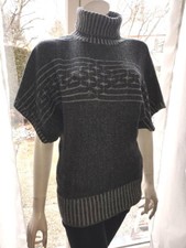 long pull gris à col roulé torsades état neuf marque Jennyfer taille 36 S