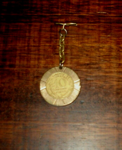 Porte clé doré ancien - doré, "