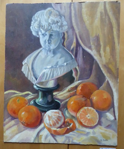 Peinture huile vintage - huile,