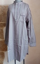 Pyjama , chemise de nuit homme homme vintage coton bleu et rose Taille L  Mecene