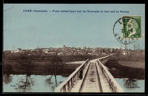 Cpa luxé charente pont - luxé, /charente,