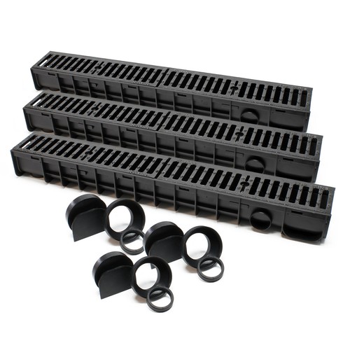 Caniveau 3x1m grille - caniveau,