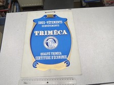 CA489 CARTON PUBLICITAIRE ANCIEN SOUS-VETEMENTS SURVETEMENTS TRIMECA PLV