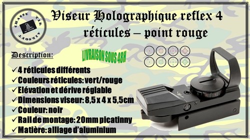 Viseur noir holographique