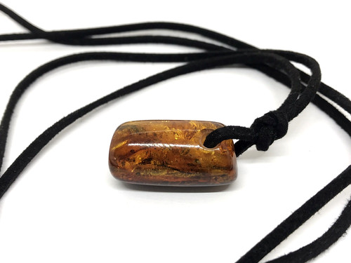 Pendentif ambre barillet - pendentif,