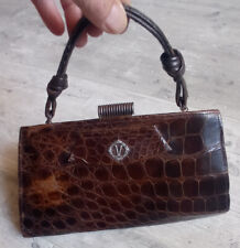 lot de deux minis sacs  à main mini sac à main vintage noir et marron  sixties