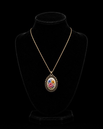 Collier plaqué médaillon - collier,