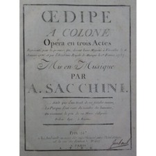 SACCHINI Antonio Oedipe à