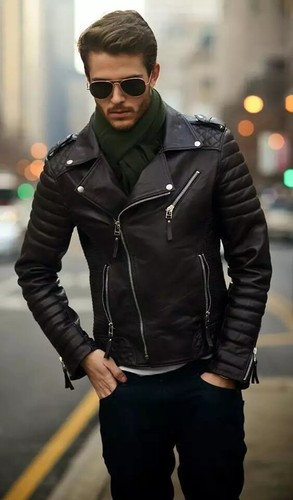 Veste cuir agneau - cuir, d'agneau