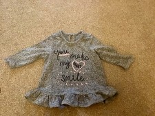 Haut pull bébé fille gris