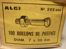 NOS ALGI 1 ancienne  boulon Vis potence  M6 VIS ECROU ACIER  VELO VINTAGE  7x42