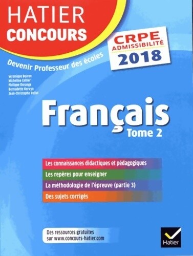Hatier concours crpe 2018 - ,