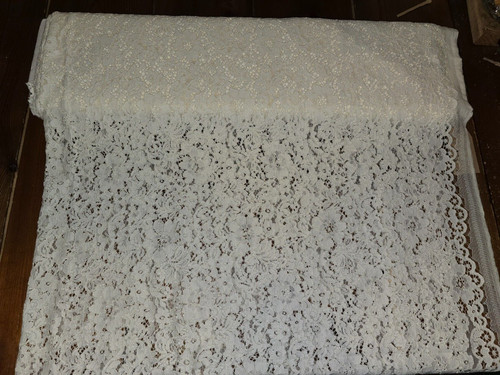 Tissu dentelle ecru tissus - tissu,