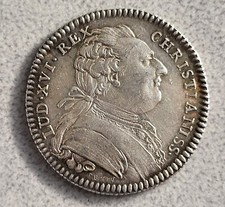 Jeton argent, Louis XVI, Etats de Bretagne, 1784,  Par Duvivier, TTB.