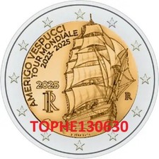 ITALIE COMMÉMORATIVE 2025 " AMERIGO VESPUCCI  " 2 EURO - NEUVE - UNC -