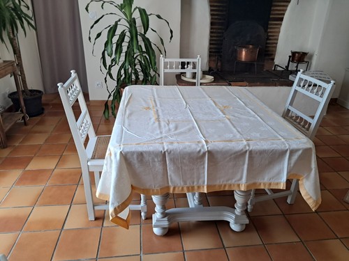Nappe ancienne 157cm - nappe,
