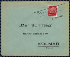 -= WW2 - LORRAINE sous occupation allemande - Lettre de BERLING - 1941 =-
