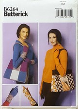 ??✂6264 PATRON BUTTERICK CREATION SAC A MAIN ET GANTS CHIC ELEGANT