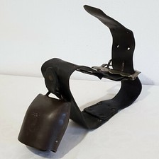 Cloche toupin, sonaille, collier, cuir Devouassoud Chamonix