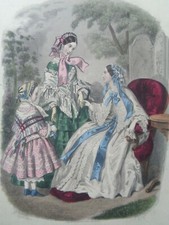 GRAVURE DE MODE ANCIENNE