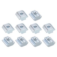 T Écrous, 30pcs Fente Boulon 4545 Série M6 Marteau Coulissant T Ecrous (Argent)