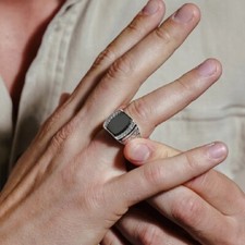 Homme Argent Sterling Plat